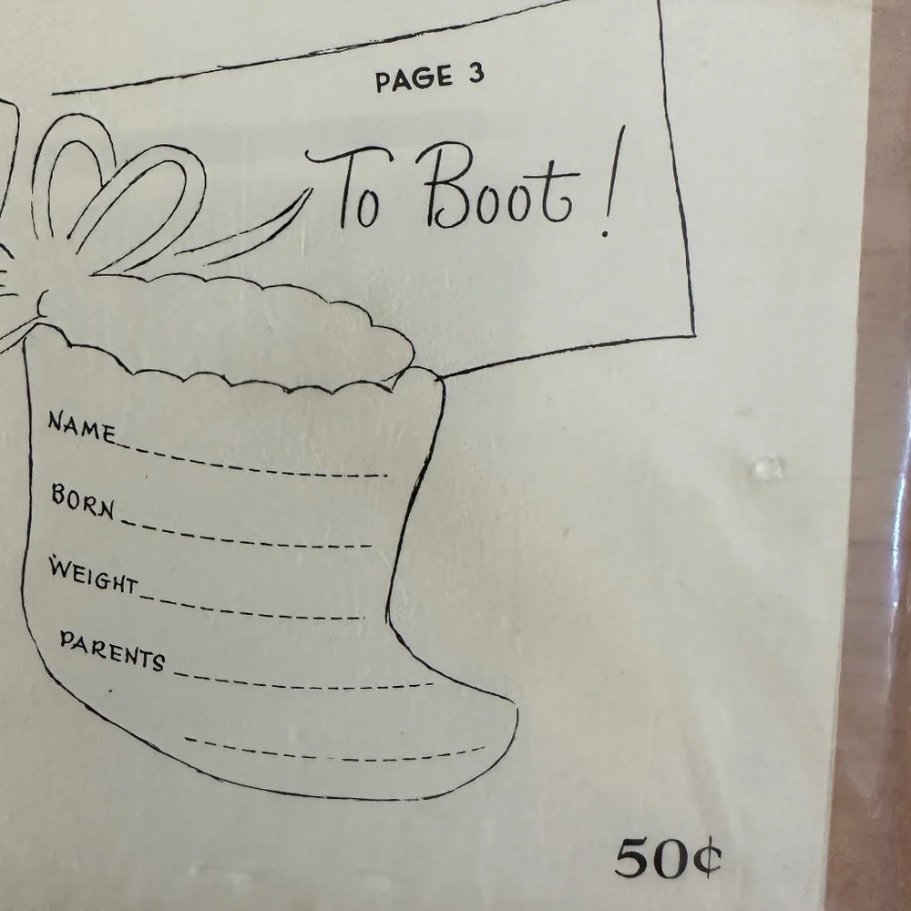 Vintage New Baby Birth Announcements Gibson New in Package